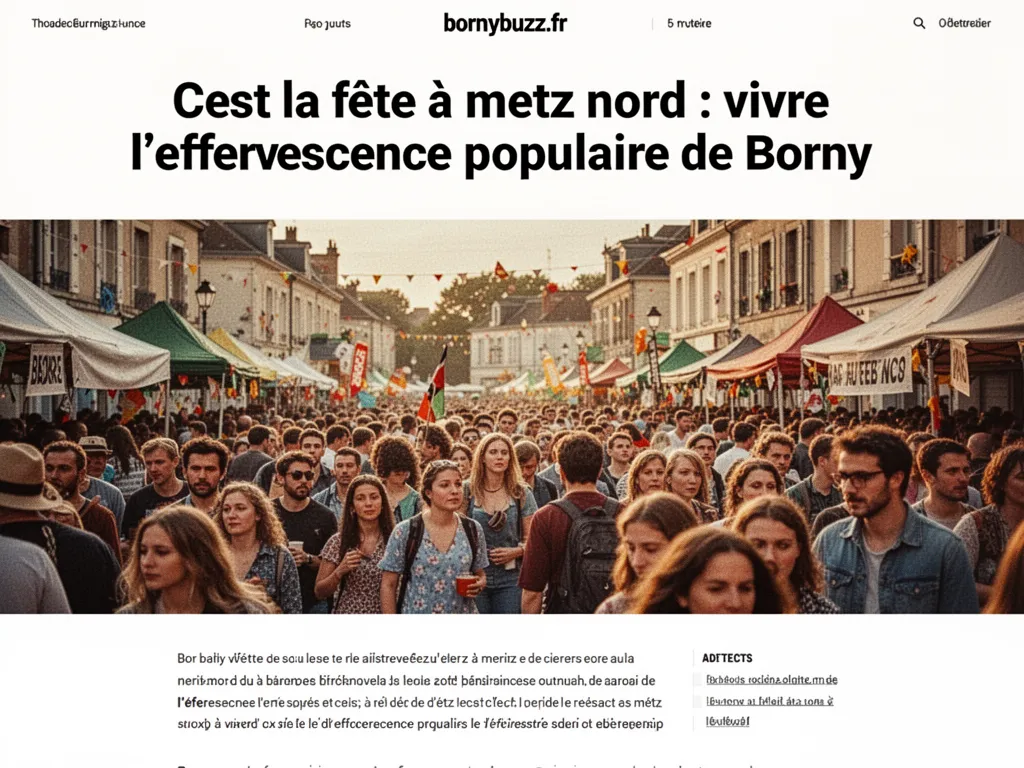 Cest la fete a metz nord : vivre l'effervescence populaire de Borny
