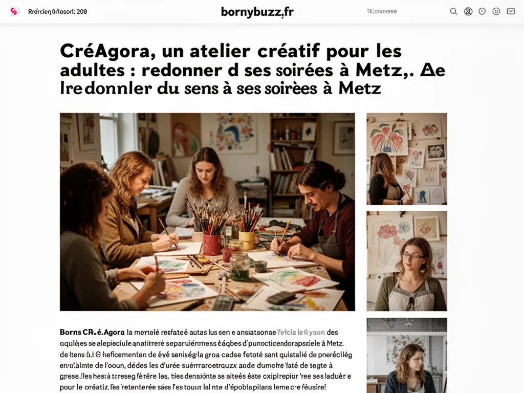 Cré'Agora, un atelier créatif pour les adultes : redonner du sens à ses soirées à Metz