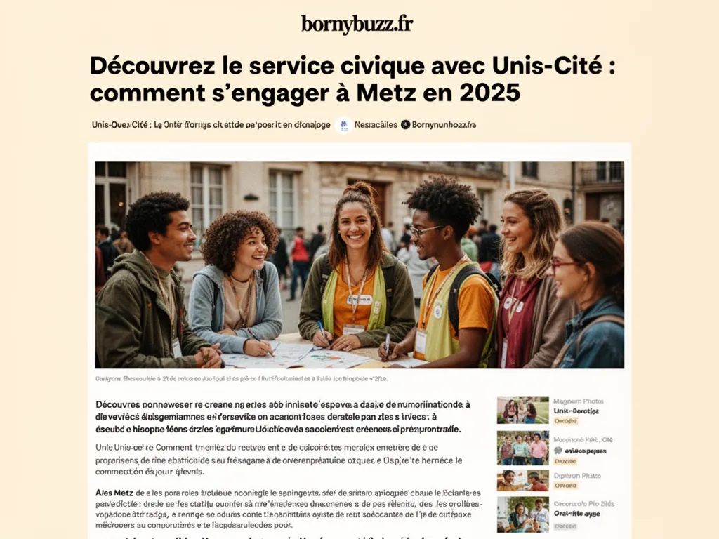 Découvrez le service civique avec Unis-Cité : comment s'engager à Metz en 2025