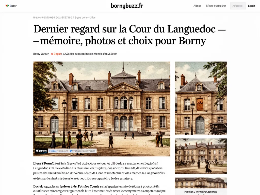 Dernier regard sur la Cour du Languedoc : mémoire, photos et choix pour Borny