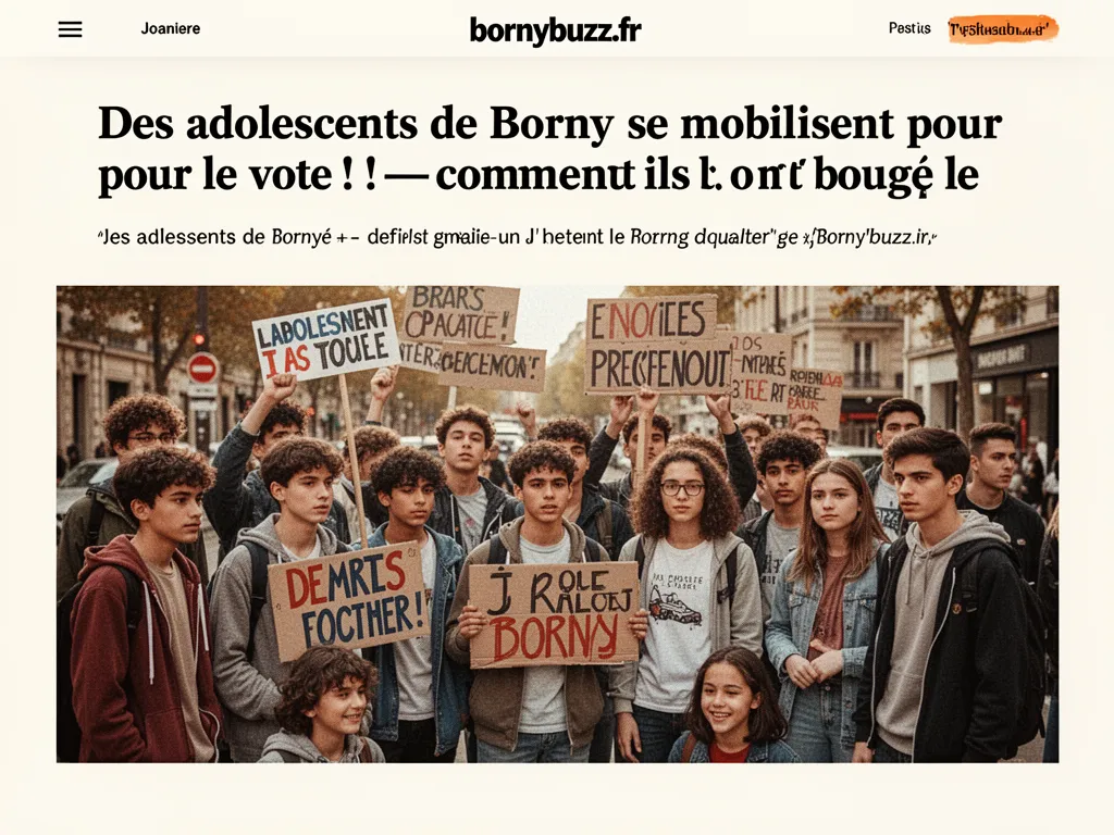 Des adolescents de Borny se mobilisent pour le vote ! : comment ils ont bougé le quartier