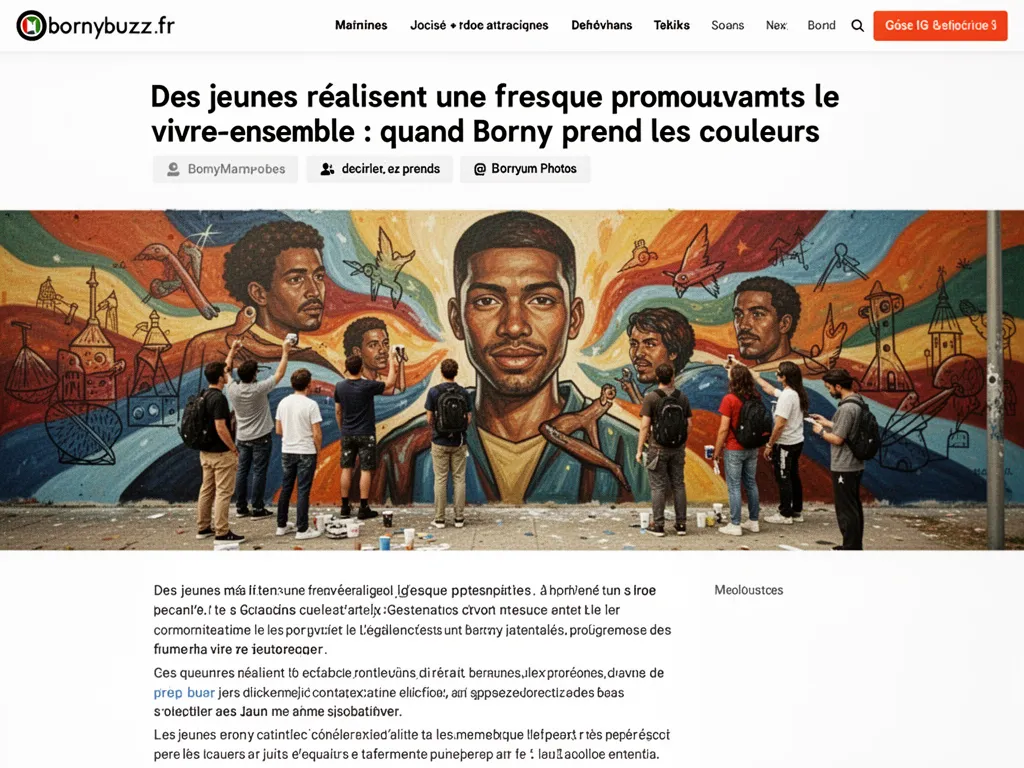 Des jeunes réalisent une fresque promouvant le vivre-ensemble : quand Borny prend les couleurs
