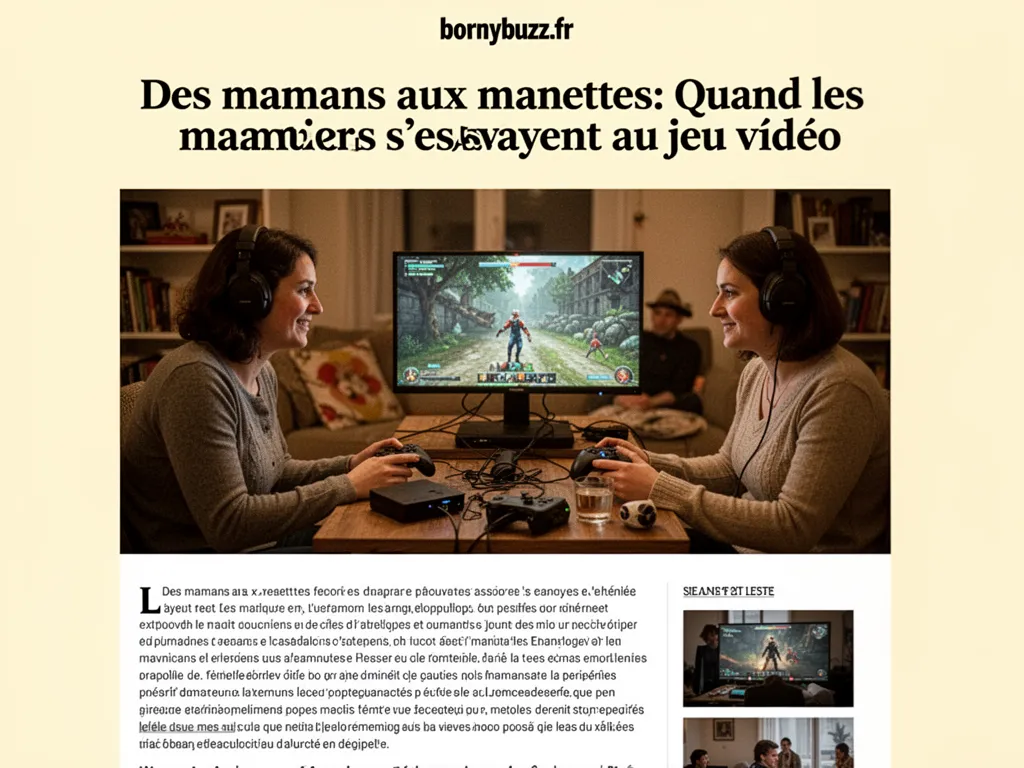 Des mamans aux manettes. Quand les mamans s'essayent au jeu vidéo