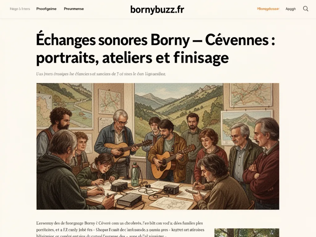 Échanges sonores Borny : Cévennes : portraits, ateliers et finissage