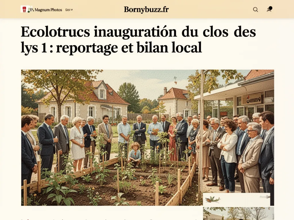 Ecolotrucs inauguration du clos des lys 1 : reportage et bilan local