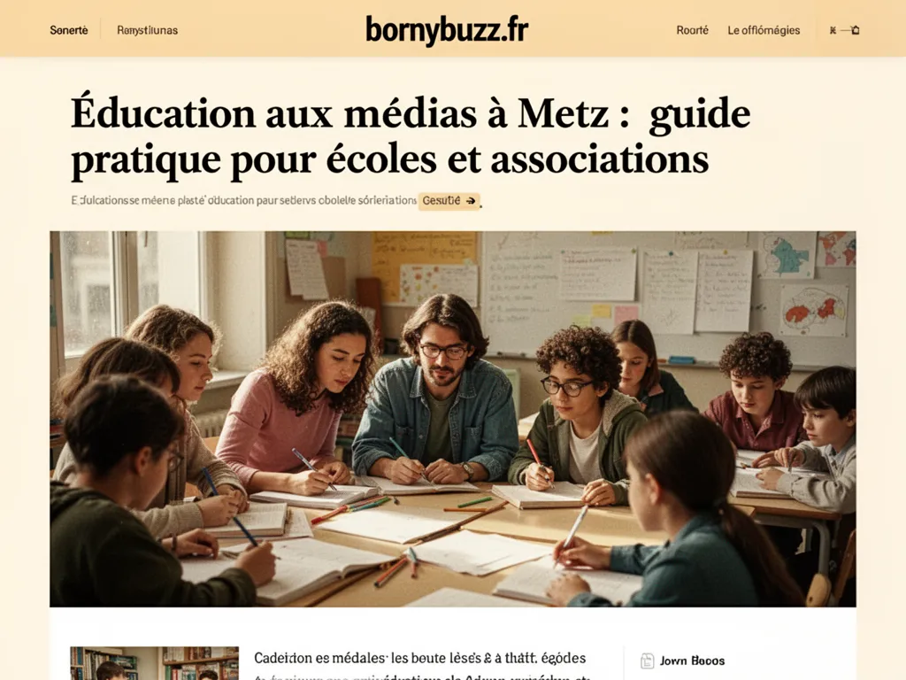 education aux medias à Metz : guide pratique pour écoles et associations