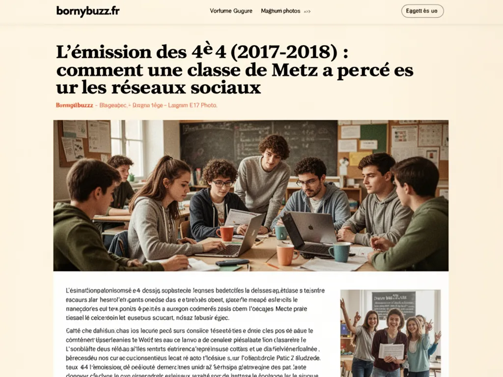 L'émission des 4e4 (2017-2018) : comment une classe de Metz a percé sur les réseaux sociaux