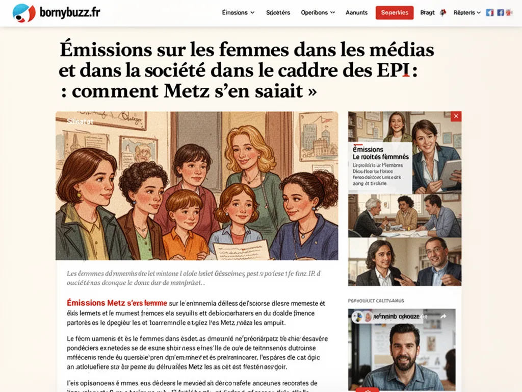Émissions sur les femmes dans les médias et dans la société dans le cadre des EPI : comment Metz s'en saisit