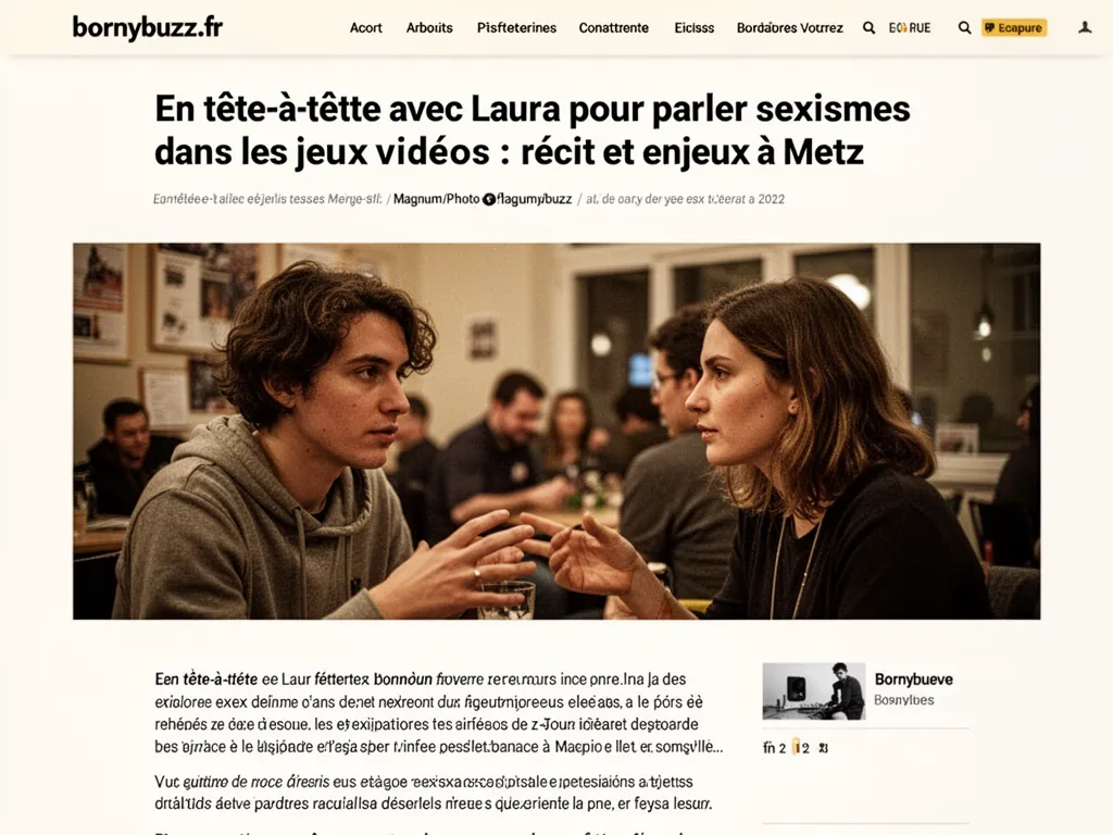 En tête-à-tête avec Laura pour parler sexisme dans les jeux vidéos : récit et enjeux à Metz
