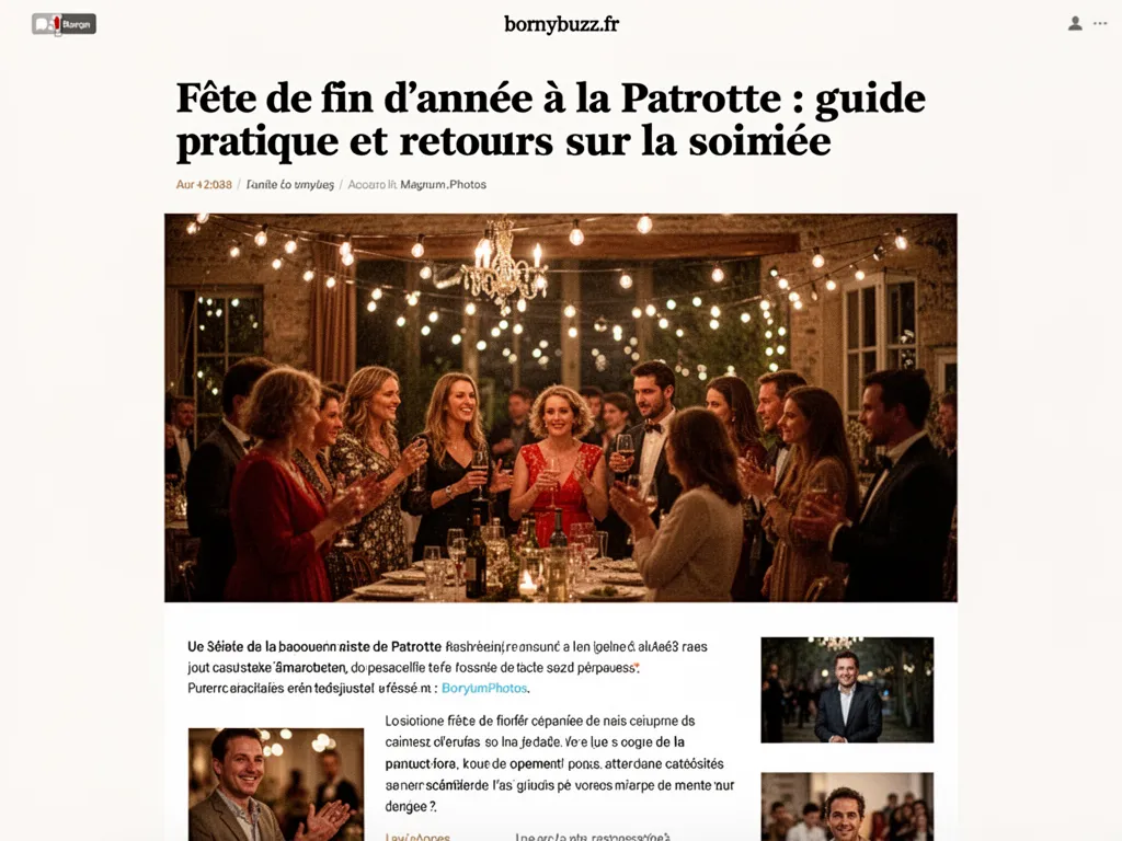 Fête de fin d'année à la Patrotte : guide pratique et retours sur la soirée