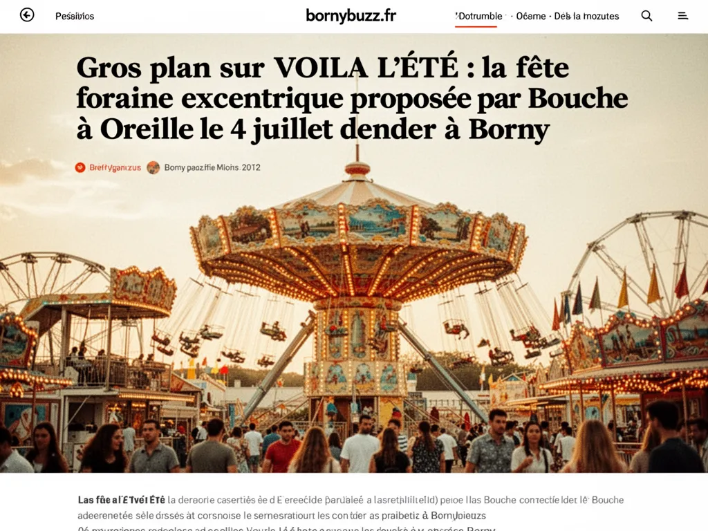 Gros plan sur VOILA L’ÉTÉ : la fête foraine excentrique proposée par Bouche à Oreille le 4 juillet dernier à Borny