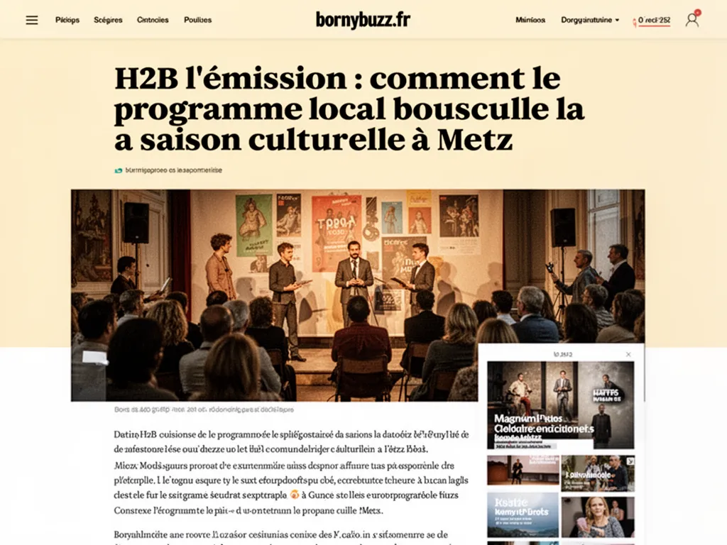 H2B l'émission : comment le programme local bouscule la saison culturelle à Metz