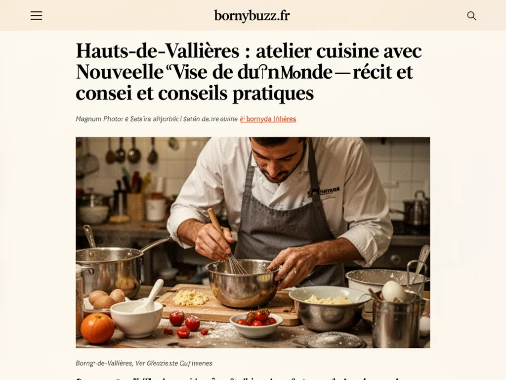Hauts-de-Vallières : atelier cuisine avec Nouvelle Vie du Monde : récit et conseils pratiques