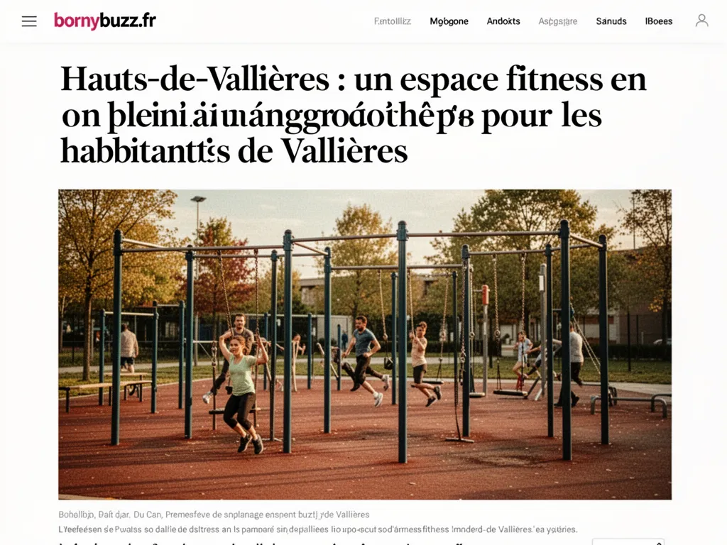 Hauts‑de‑Vallières : un espace fitness en plein air inauguré pour les habitants de Vallières