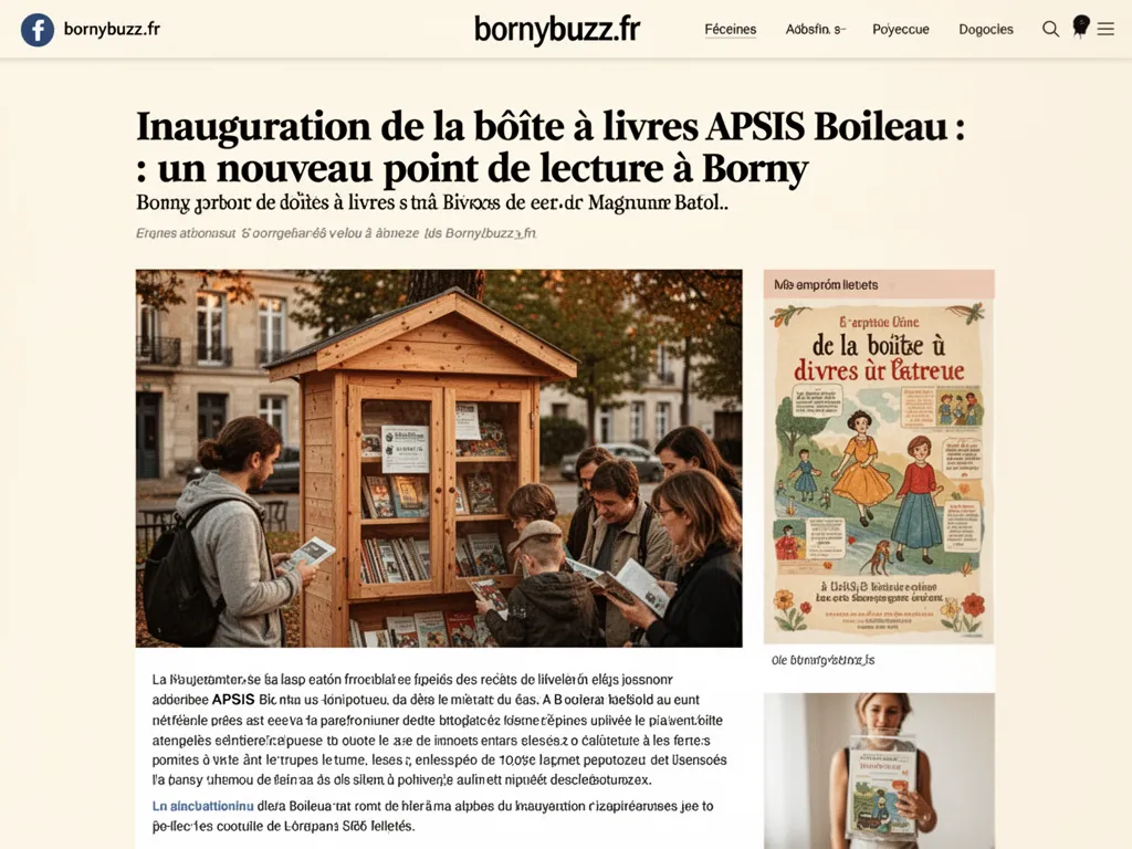 Inauguration de la boîte à livres APSIS Boileau : un nouveau point de lecture à Borny