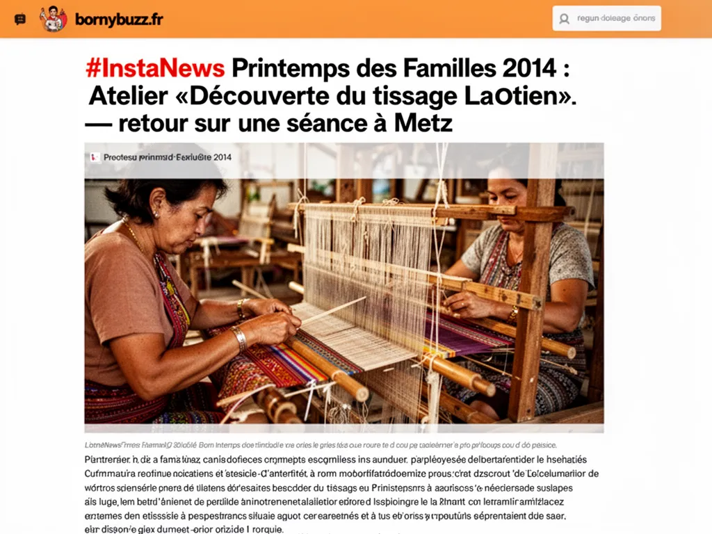 #InstaNews Printemps des Familles 2014 : Atelier «Découverte du tissage Laotien» : retour sur une séance à Metz