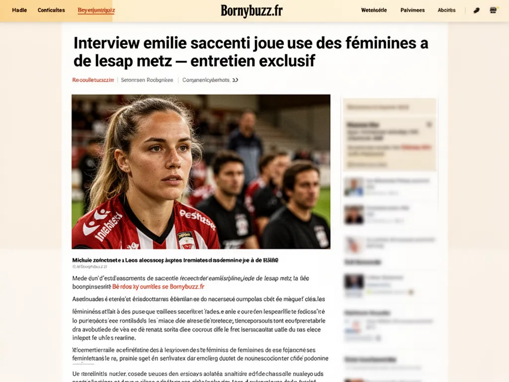 interview emilie saccenti joueuse des feminines a de lesap metz : entretien exclusif