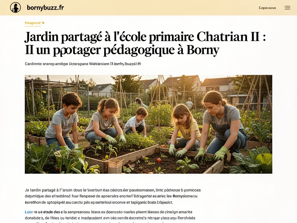 Jardin partagé à l'école primaire Chatrian II : un potager pédagogique à Borny