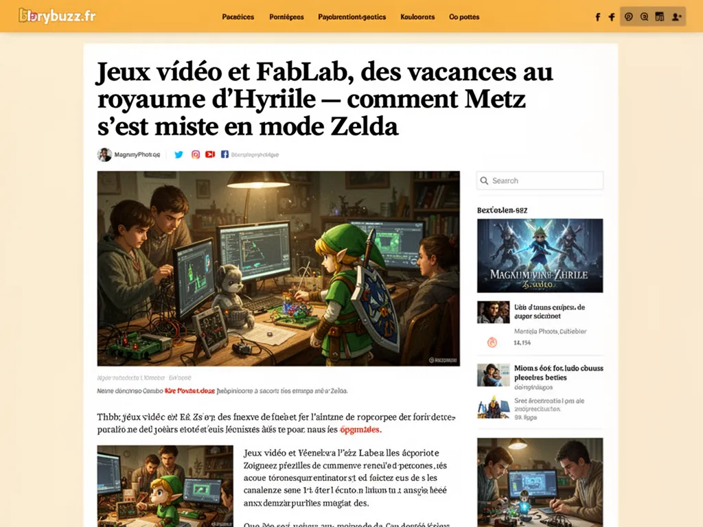 Jeux vidéo et FabLab, des vacances au royaume d'Hyrule : comment Metz s'est mise en mode Zelda