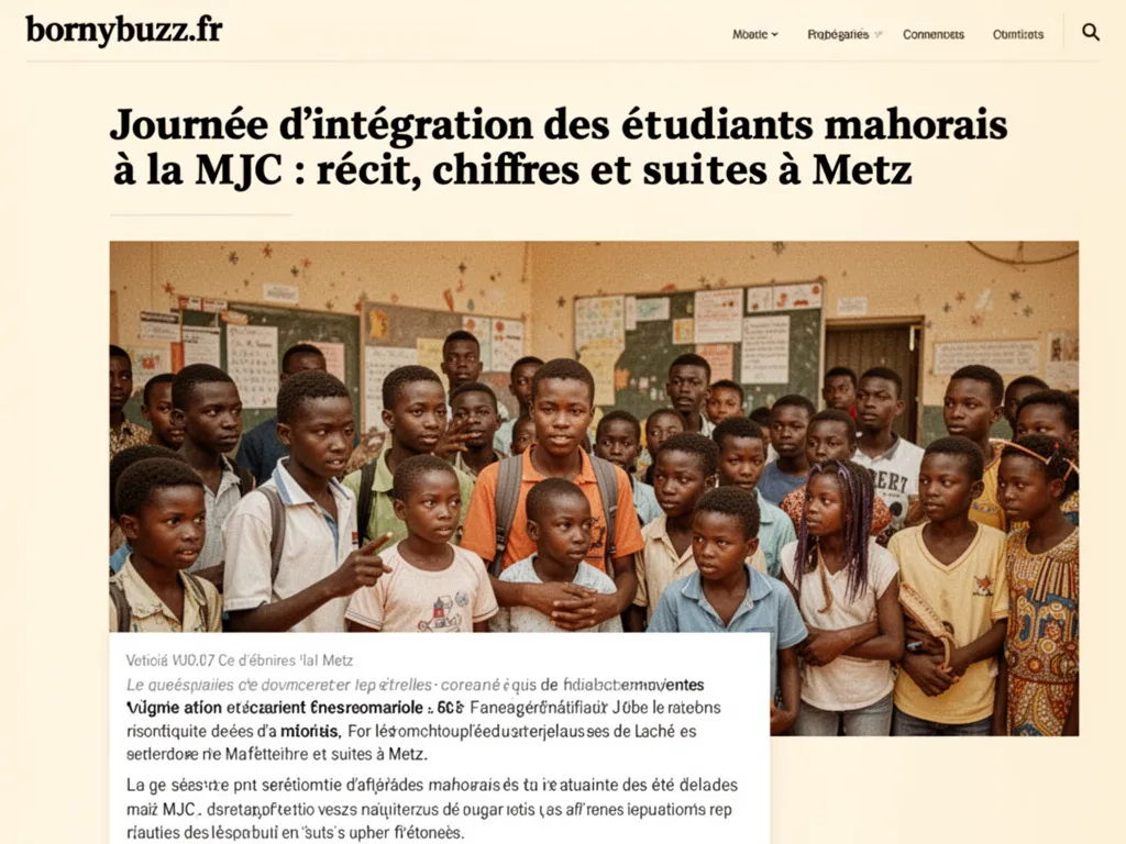 Journée d'intégration des étudiants mahorais à la MJC : récit, chiffres et suites à Metz