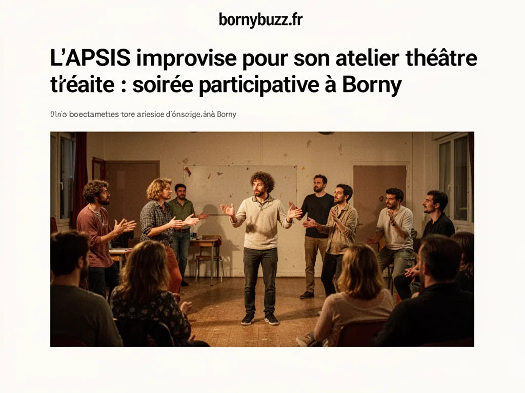 L'APSIS improvise pour son atelier théâtre : soirée participative à Borny