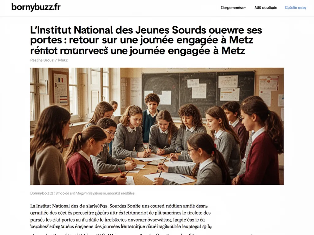 L'Institut National des Jeunes Sourds ouvre ses portes : retour sur une journée engagée à Metz