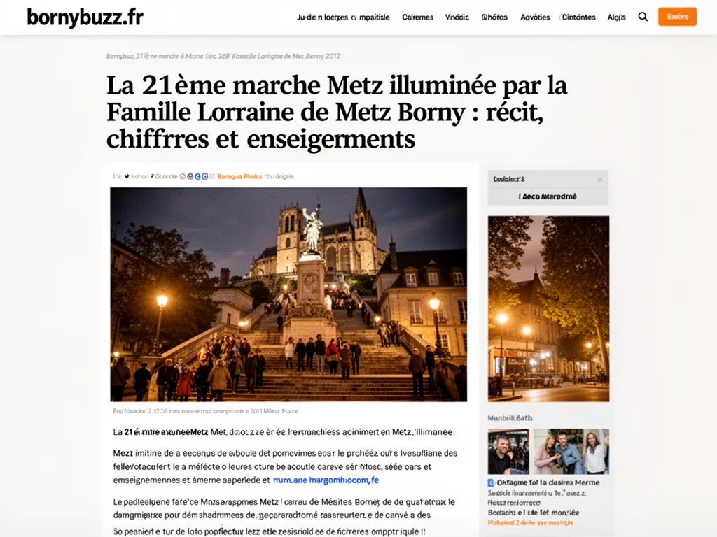 La 21eme marche Metz illuminée par la Famille Lorraine de Metz Borny : récit, chiffres et enseignements