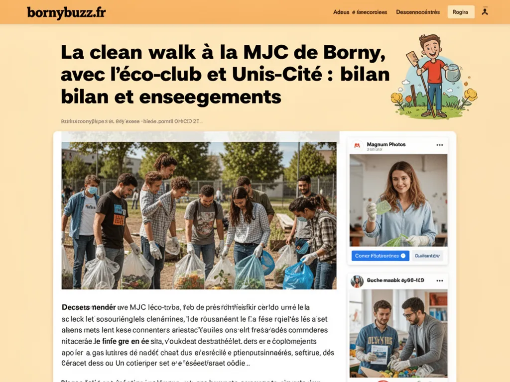 La clean walk à la MJC de Borny, avec l'éco-club et Unis-Cité : bilan et enseignements