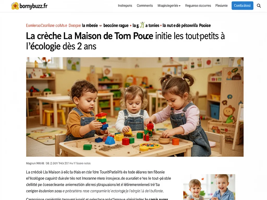 La crèche La Maison de Tom Pouce initie les tout‑petits à l'écologie dès 2 ans