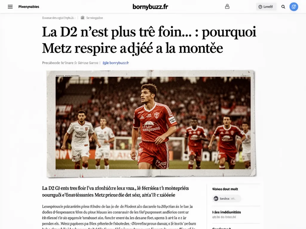 La D2 n'est plus très loin... : pourquoi Metz respire déjà la montée