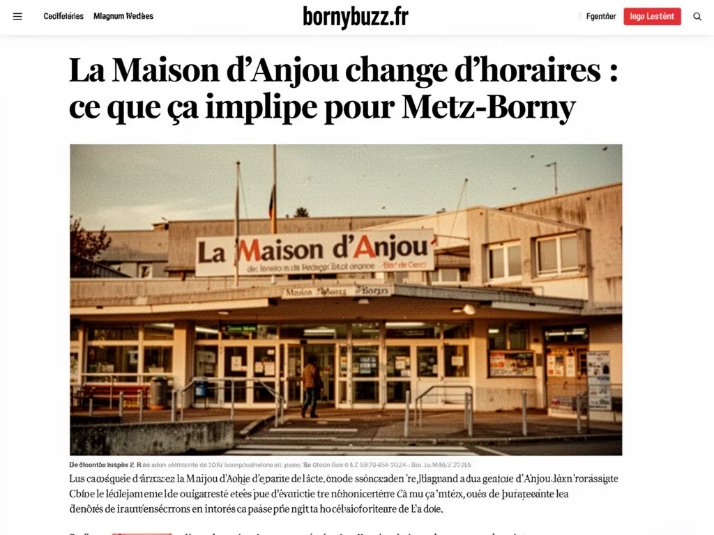 La Maison d'Anjou change d'horaires : ce que ça implique pour Metz-Borny