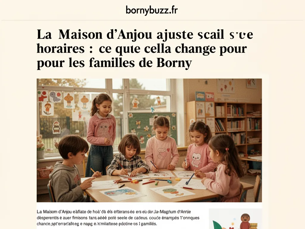 La Maison d'Anjou ajuste ses horaires : ce que cela change pour les familles de Borny