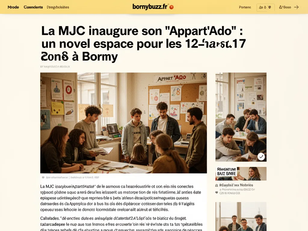 La MJC inaugure son "Appart'Ado" : un nouvel espace pour les 12–17 ans à Borny