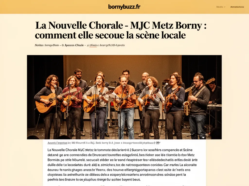 La Nouvelle Chorale - MJC Metz Borny : comment elle secoue la scène locale
