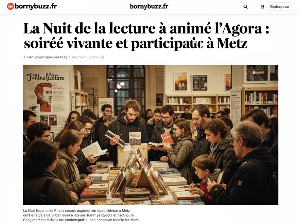 La Nuit de la lecture a animé l'Agora : soirée vivante et participative à Metz