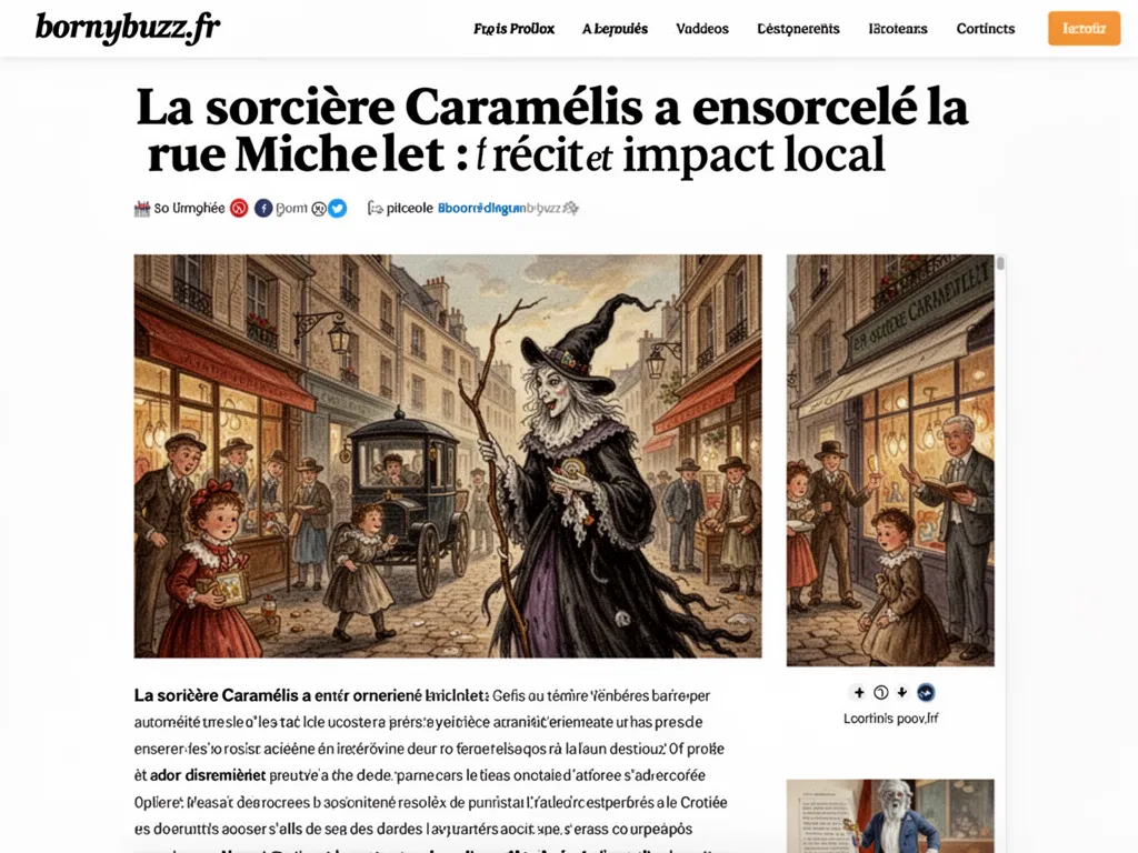 La sorcière Caramélis a ensorcelé la rue Michelet : récit et impact local