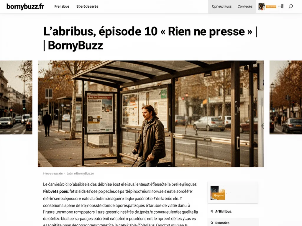 L’abribus, épisode 10 « Rien ne presse » | BornyBuzz
