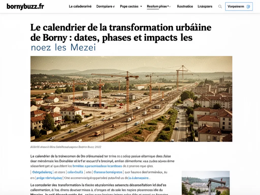 Le calendrier de la transformation urbaine de Borny : dates, phases et impacts pour les Messins