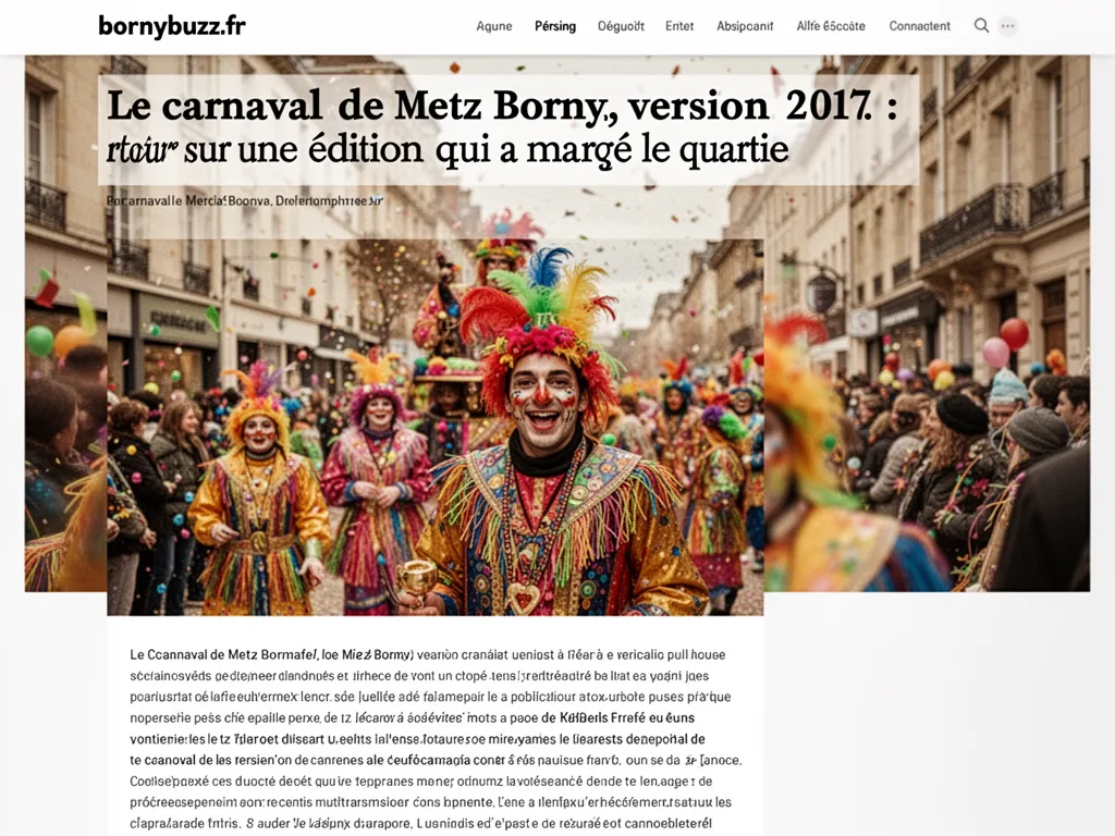 Le carnaval de Metz Borny, version 2017 : retour sur une édition qui a marqué le quartier