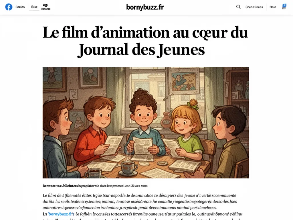 Le film d'animation au cœur du Journal des Jeunes