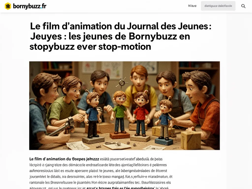 Le film d'animation du Journal des Jeunes : les jeunes de Bornybuzz en stop-motion