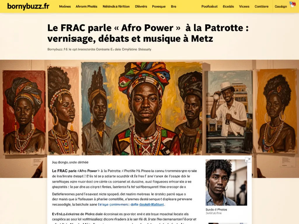 Le FRAC parle « Afro Power » à la Patrotte : vernissage, débats et musique à Metz