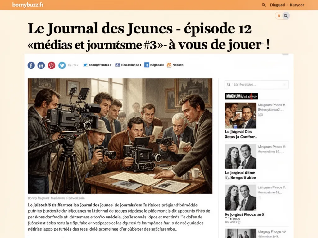 Le Journal des Jeunes - épisode 12 «médias et journalisme #3» - à vous de jouer !