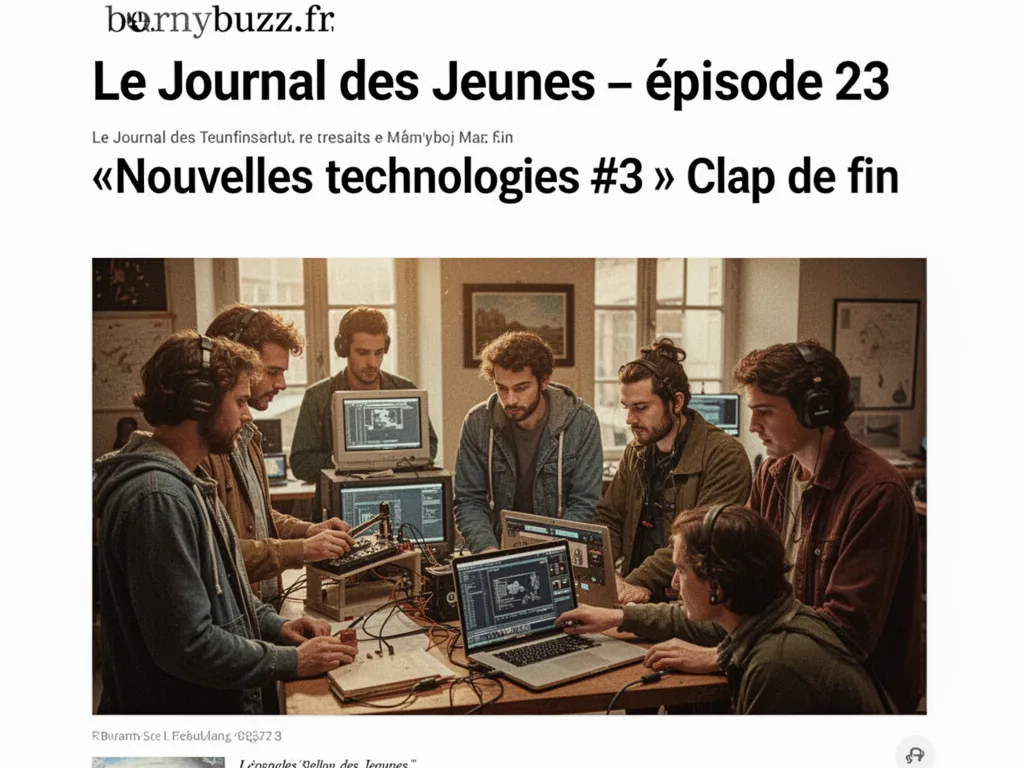 Le Journal des Jeunes – épisode 23 « Nouvelles technologies #3 » Clap de fin