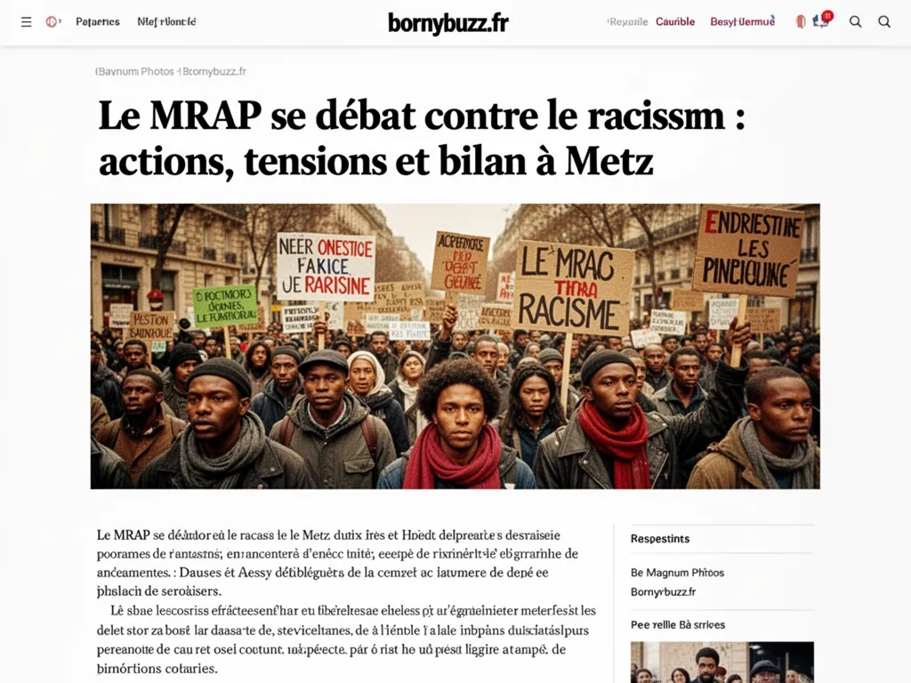 Le MRAP se débat contre le racisme : actions, tensions et bilan à Metz
