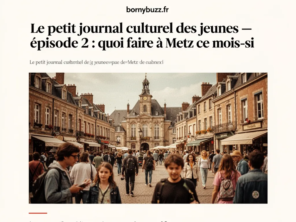 Le petit journal culturel des jeunes : épisode 2 : quoi faire à Metz ce mois-ci