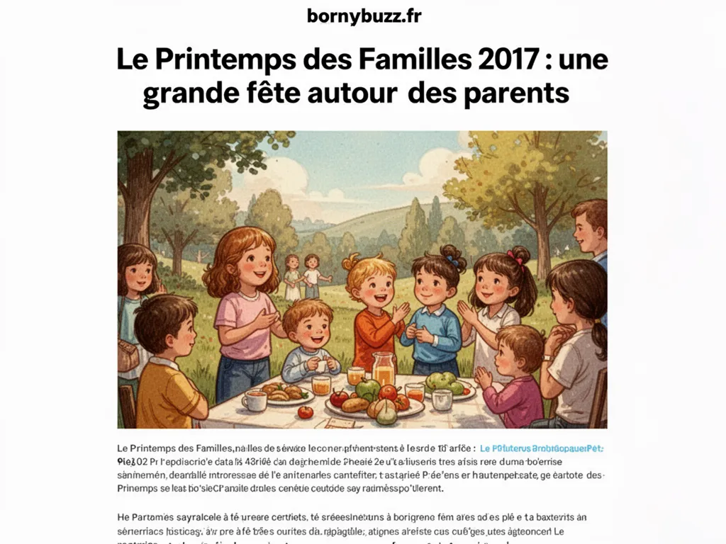 Le Printemps des Familles 2017 : une grande fête autour des parents