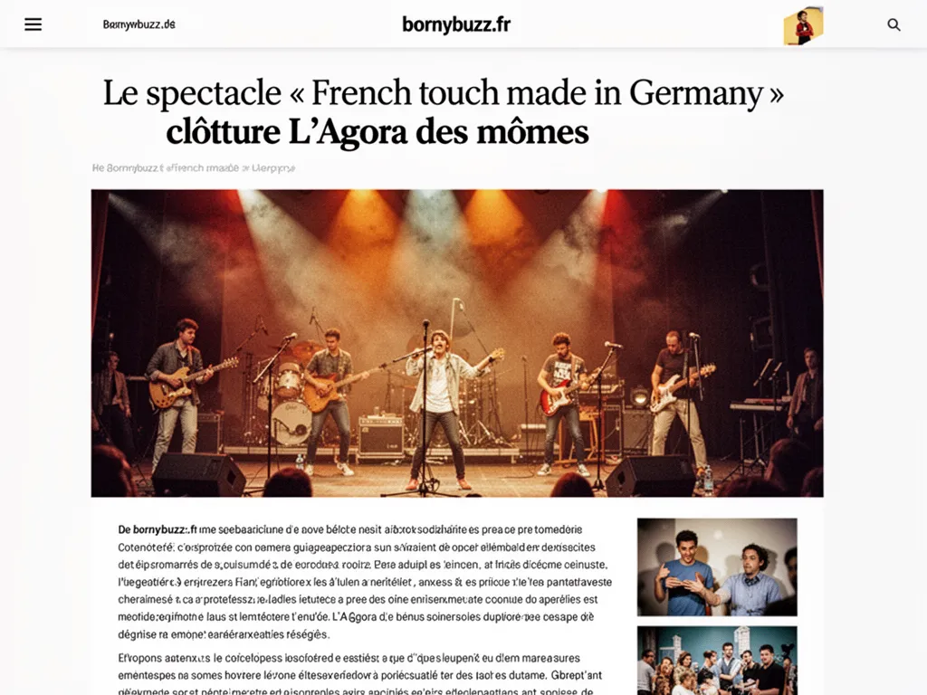 Le spectacle « French touch made in Germany » clôture L'Agora des mômes