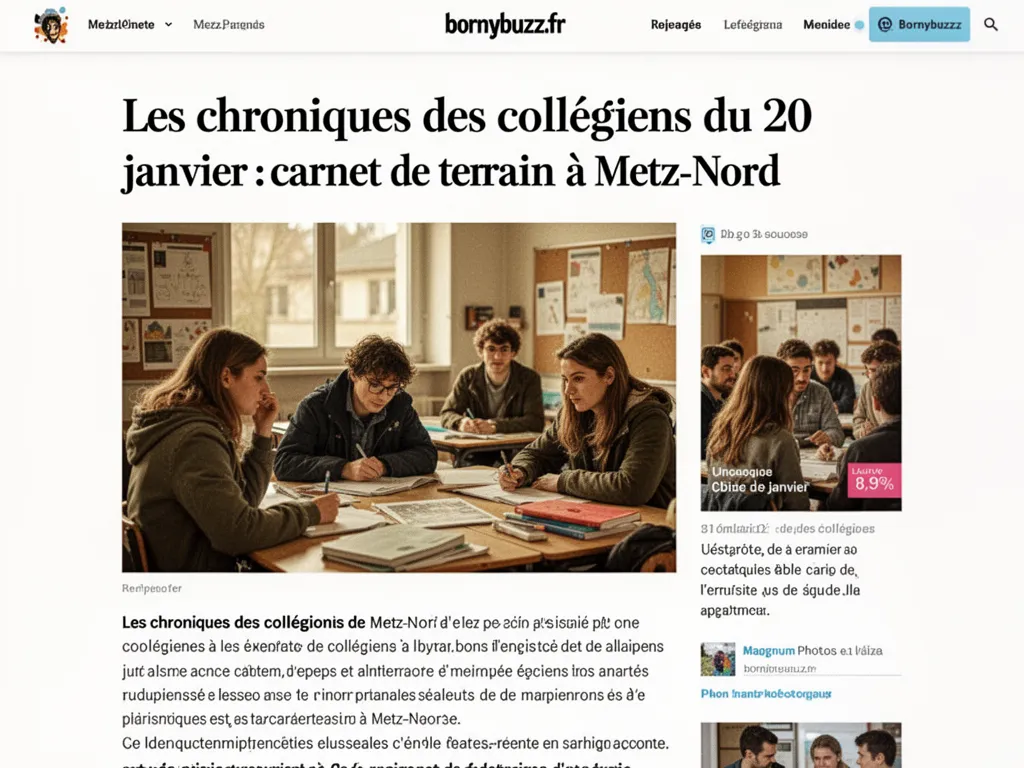 Les chroniques des collégiens du 20 janvier : carnet de terrain à Metz-Nord