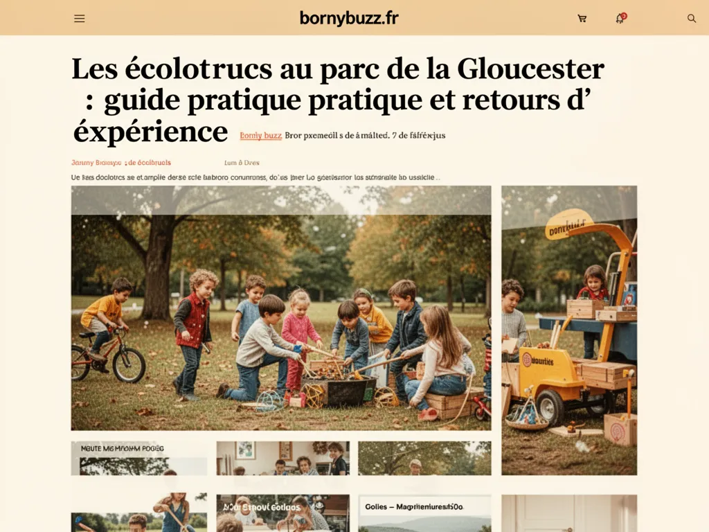 Les ecolotrucs au parc de la Gloucester : guide pratique et retours d'expérience